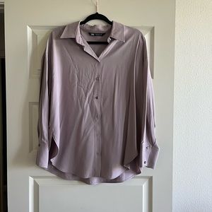 Zara dusty lilac color soft touch Womens blouse